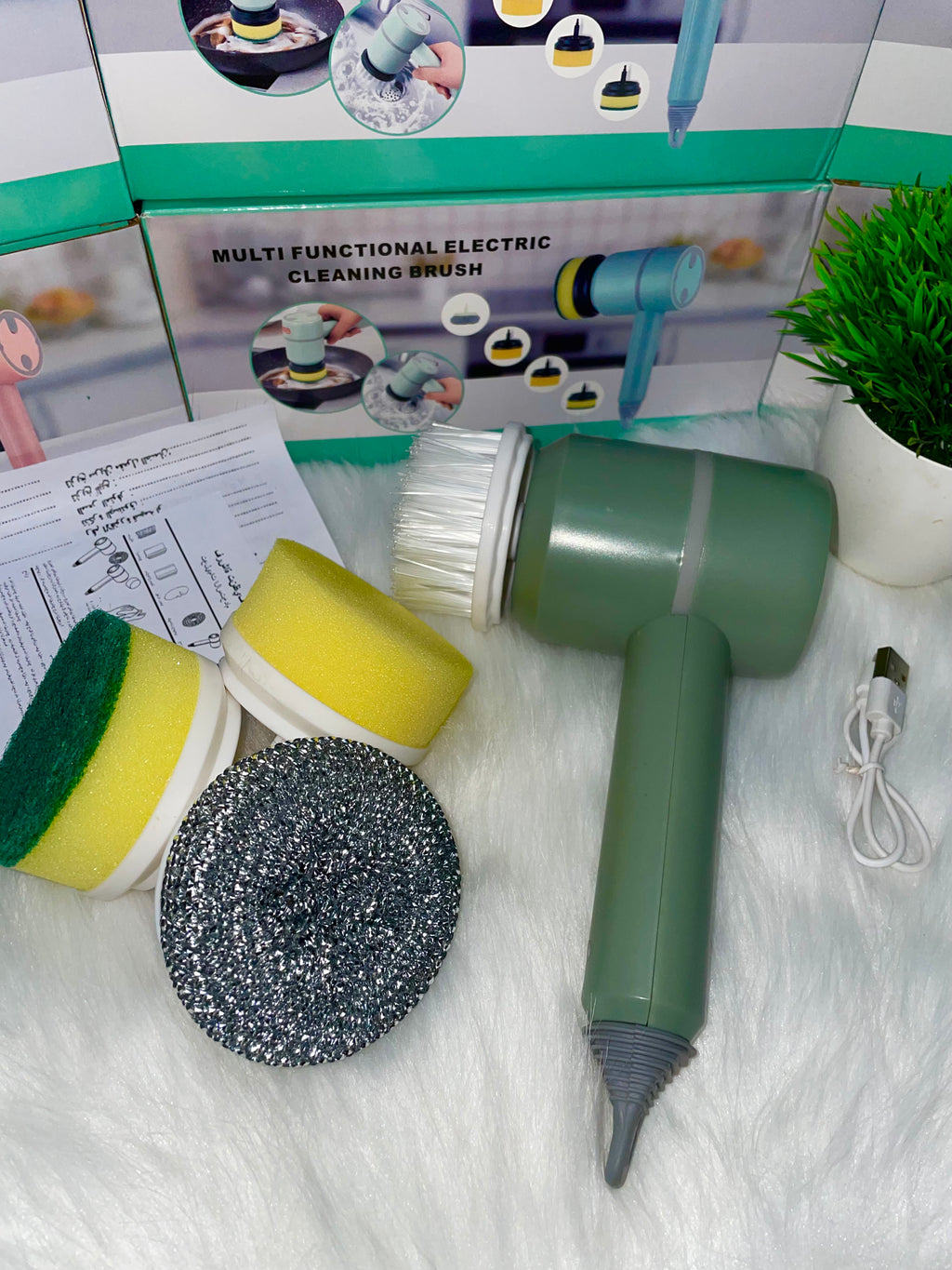 فرشاة التنظيف الكهربائية 4️⃣في1️⃣