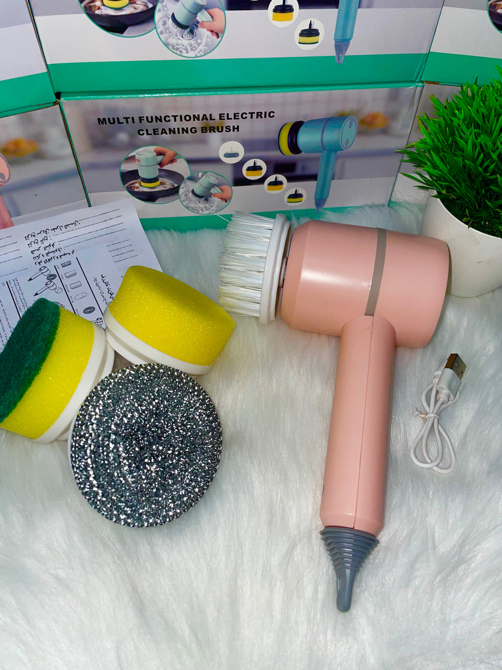 فرشاة التنظيف الكهربائية 4️⃣في1️⃣